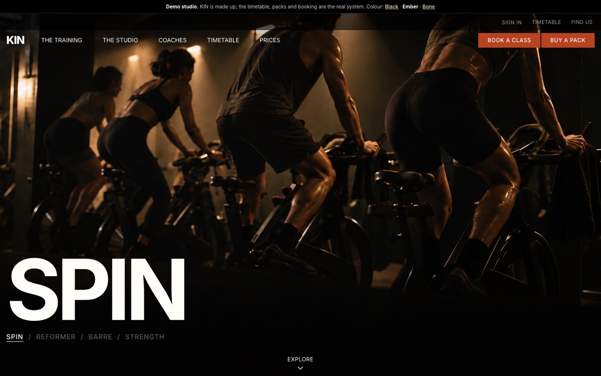 The Forge website in Ember, shown on KIN