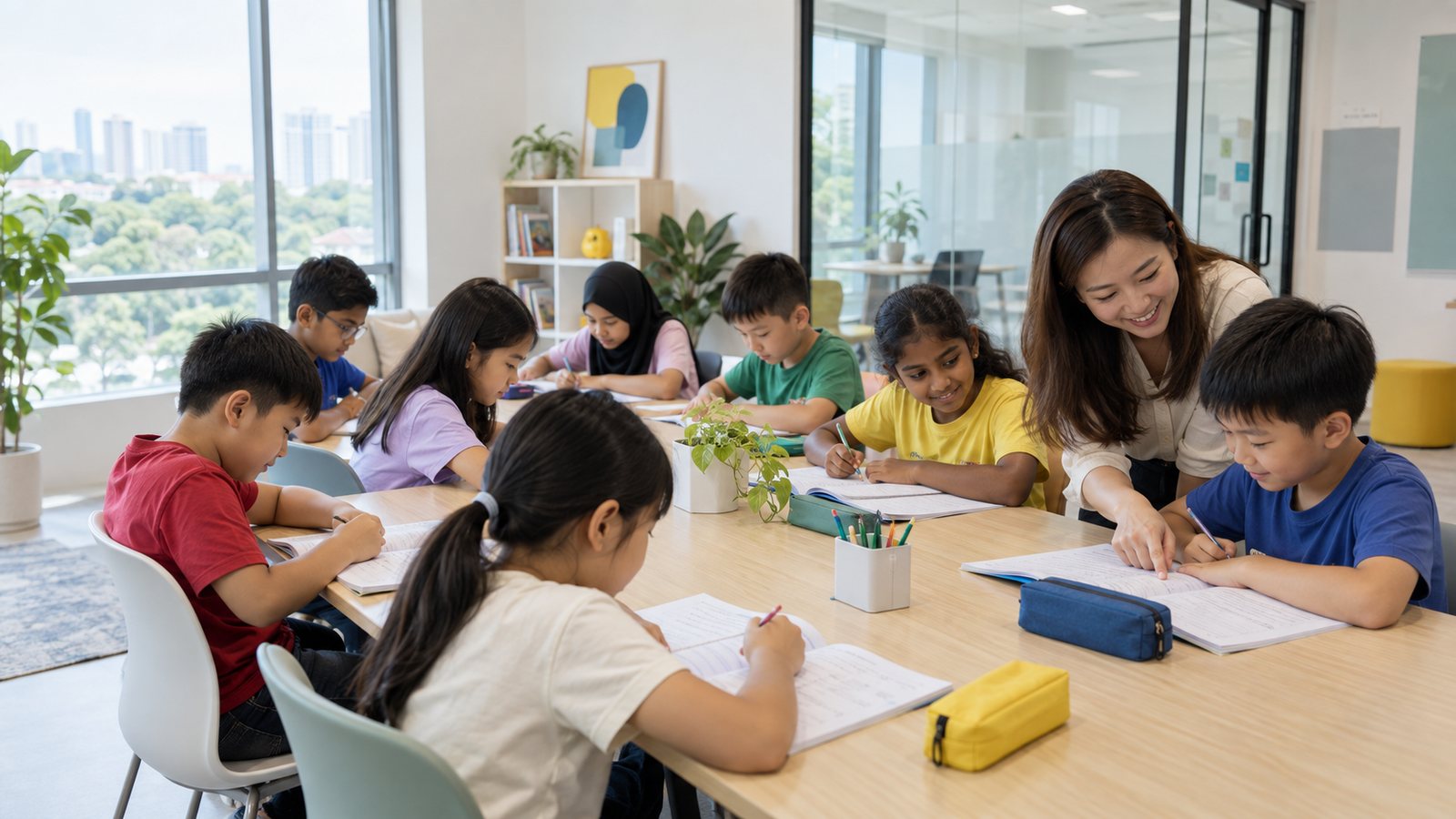 A lesson at Climb, the made-up learning centre we use as the tuition example.
