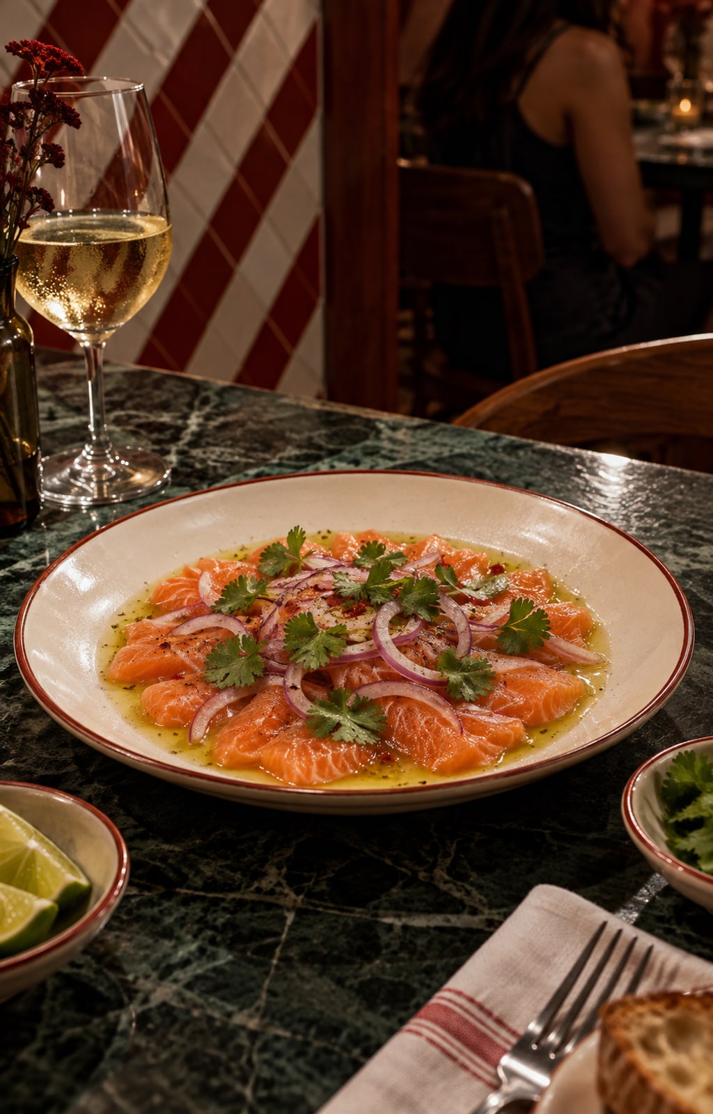 Salmon tiradito